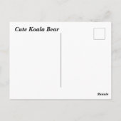 Niedliches Koala-Bärenposter Postkarte (Rückseite)