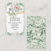 Niedliches Koala Bear Baby Duschkabine Windeln Raf Begleitkarte (Vorne/Hinten)