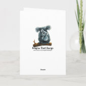 Niedliches Koala Bear Party Center Karte (Rückseite)