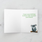Niedliches Koala Bear Party Center Karte (Innenseite)