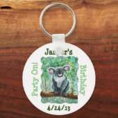 Niedliches Koala Bear Party Center Schlüsselanhänger (Vorderseite)