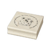 Niedliches Koala Bear Simple Modern Library Book Gummistempel (Stempel)