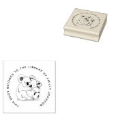 Niedliches Koala Bear Simple Modern Library Book Gummistempel (Stempel)