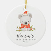 Niedliches Koala Erste Keramik Weihnachten Ornament (Vorne)