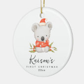 Niedliches Koala Erste Keramik Weihnachten Ornament (Links)