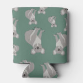 Niedliches Koala Eukalyptus Grünes Muster Dosenkühler (Rückseite)