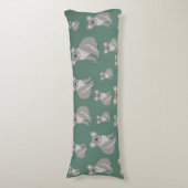 Niedliches Koala Eukalyptus Grünes Muster Seitenschläferkissen (Vorderseite Vertikal)