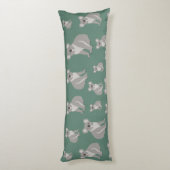 Niedliches Koala Eukalyptus Grünes Muster Seitenschläferkissen (Rückseite (Vertikal))