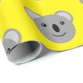 Niedliches Koala Face Kindergeburtstag Baby Duschg Geschenkpapier (Rolleneckpunkt)