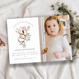 Niedliches Koala Foliage Foto jedes Alters zum Geb Dankeskarte