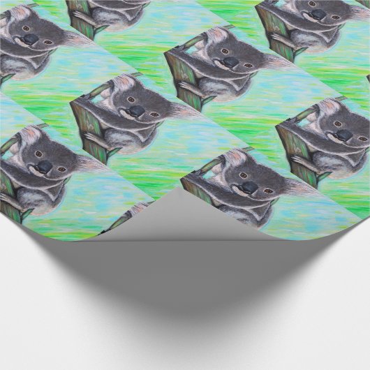 Niedliches Koala-Gemälde Geschenkpapier (Ecke)