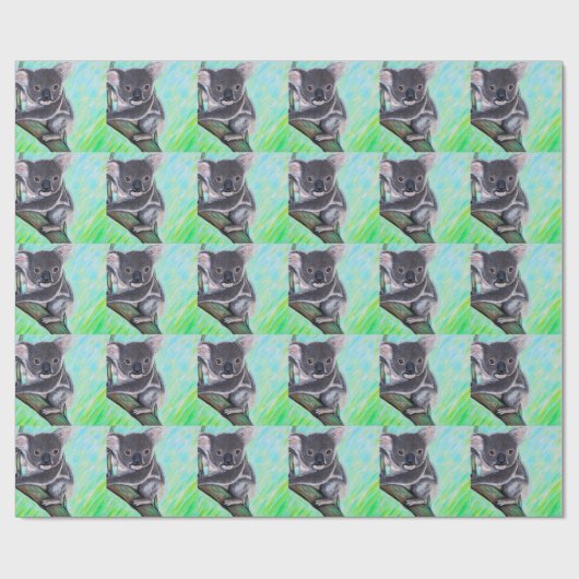 Niedliches Koala-Gemälde Geschenkpapier (Flach)