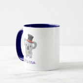 Niedliches Koala in einem Black Top Hat Custom Tasse (Vorderseite Links)