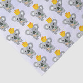 Niedliches Koala in einer goldenen Krone Seidenpapier (Ausschnitt)