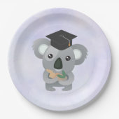 Niedliches Koala in einer Graduierungspauschale Pappteller (Vorderseite)