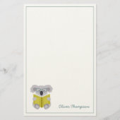 Niedliches Koala-Lesegerät für Tierkinder Schreibp Briefpapier (Vorderseite)