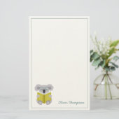 Niedliches Koala-Lesegerät für Tierkinder Schreibp Briefpapier (Stehend Vorderseite)