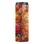 Niedliches Koala mit Rose Thermosbecher (Rückseite)