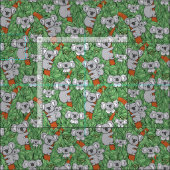 Niedliches Koala-Muster Grün Stoff (Kachel)