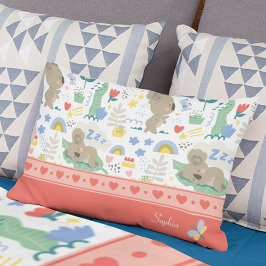 Niedliches Koala-Muster mit kleinem Mädchennamen a Dekokissen