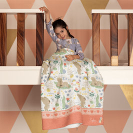 Niedliches Koala-Muster mit kleinem Mädchennamen a Fleecedecke