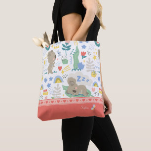 Niedliches Koala-Muster mit kleinem Mädchennamen  Tasche