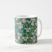 Niedliches Koala-Muster personalisieren Hunter Gre Kaffeetasse (VorderseiteRechts)