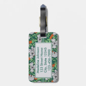 Niedliches Koala-Muster Personalisiert Dunkelgrün Gepäckanhänger (Rückseite vertikal)