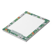 Niedliches Koala Muster Personalisiert Dunkelgrün Notizblock (Rotiert)