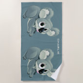 Niedliches Koala-Name-Badetuch Strandtuch (Vorderseite)