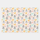 Niedliches Koala Panda Bear Wrapping Paper Set 3 Geschenkpapier Set (Vorderseite)