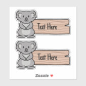 Niedliches Koala-Siegel Aufkleber (Blatt)