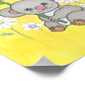 Niedliches Koala und Blume Kinderzimmer-Poster Poster (Ecke)