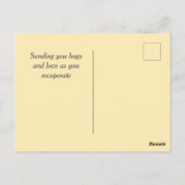 Niedliches Koala und Förderung einer grüne Postca Postkarte (Rückseite)