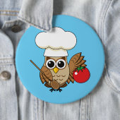 Niedliches Kochen Owl Cartoon Button (Beispiel)