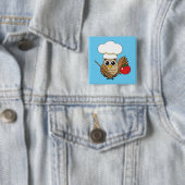 Niedliches Kochen Owl Cartoon Button (Beispiel)