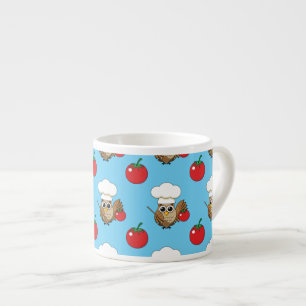 Niedliches Kochen Owl Cartoon Espressotasse