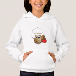 Niedliches Kochen Owl Cartoon Hoodie