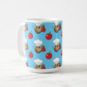 Niedliches Kochen Owl Cartoon Kaffeetasse (Vorderseite Links)
