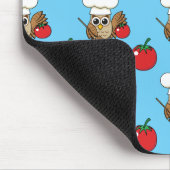 Niedliches Kochen Owl Cartoon Mousepad (Ecke)
