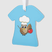 Niedliches Kochen Owl Cartoon Ornament (Vorderseite)