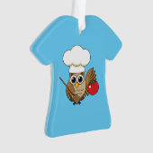 Niedliches Kochen Owl Cartoon Ornament (Vorderseite)