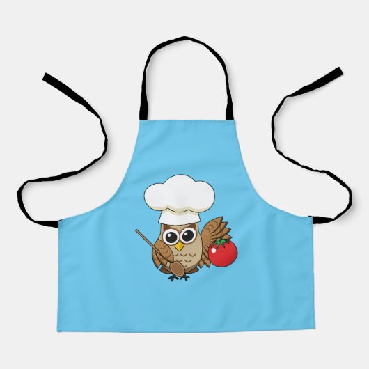 Niedliches Kochen Owl Cartoon Schürze (Vorderseite)