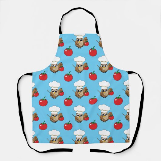 Niedliches Kochen Owl Cartoon Schürze (Vorderseite)