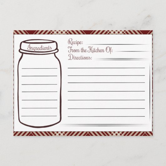 niedliches Kochrezept Postkarte (Vorderseite)