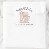 Niedliches Konditorei-Geschäft Quadratischer Aufkleber (Tasche)