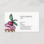 Niedliches Konditorgebäck und Süßigkeiten Zuhause- Visitenkarte (Rückseite)