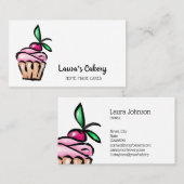 Niedliches Konditorgebäck und Süßigkeiten Zuhause- Visitenkarte (Vorne/Hinten)