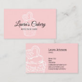 Niedliches Konditorgebäck und Süßigkeiten Zuhause- Visitenkarte (Vorne/Hinten)