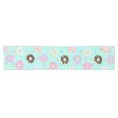 Niedliches Konditorgeschäft Sprinkles Donuts Muste Kurzer Tischläufer (Horizontal)